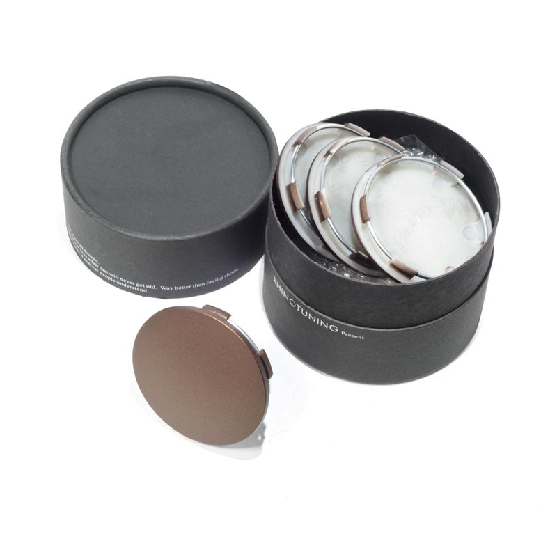 RTRHINOTUNING 65mm (2.56in) / 62mm (2.44in) Wheel Hub Center Caps Compatible with Volk Racing TE37 17" & 18" Wheel Rims Caps Metal Bronze 4 Pack A Flat Type - Image 1